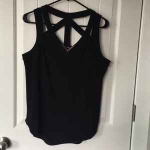 Black sleeveless top, size medium